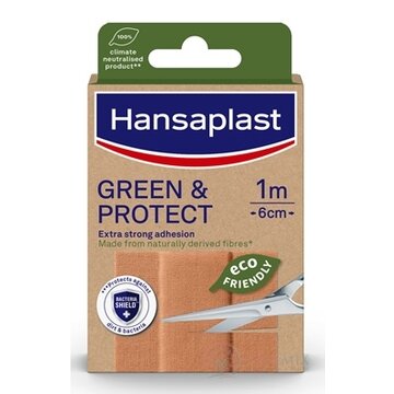 Hansaplast GREEN & PROTECT udržateľná náplasť, 1m x 6cm 1x1 ks obrázok