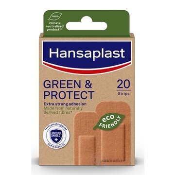 Hansaplast GREEN & PROTECT udržateľná náplasť, 2 veľkosti 1x20 ks obrázok