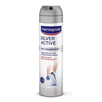 Hansaplast SILVER ACTIVE Sprej na nohy antiperspirant (72 h) 1x150 ml obrázok