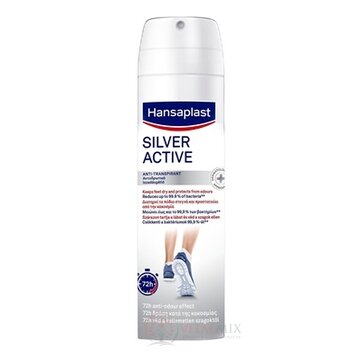 Hansaplast SILVER ACTIVE Sprej na nohy antiperspirantný (72 h) 1x150 ml obrázok