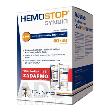 HEMOSTOP SYNBIO - DA VINCI cps 60+30 zadarmo (90 ks) + gél 75 ml zadarmo, 1x1 set obrázok