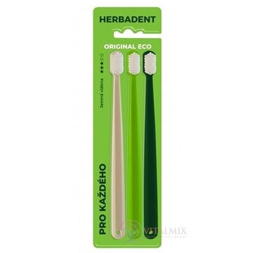 HERBADENT Original ECO zubná kefka Jemná 1x3 ks obrázok