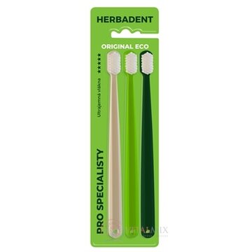 HERBADENT Original ECO zubná kefka Ultra jemná 1x3 ks obrázok