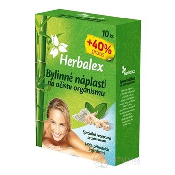 Herbalex Bylinné náplasti na očistu organizmu 10 ks + 40% gratis (14 ks) obrázok