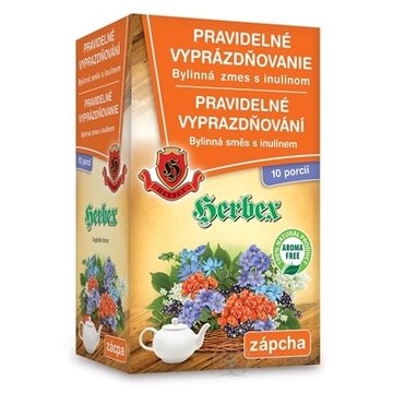 HERBEX PRAVIDELNÉ VYPRÁZDŇOVANIE bylinná zmes s inulínom, vrecká (10x6 g + 10x8 g) (140 g) obrázok