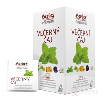 HERBEX Premium VEČERNÝ ČAJ bylinná zmes, čaj 20x1,5 g (30 g) obrázok