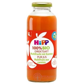 HiPP 100 % BIO Ovocna šťava s karotkou (od ukonč. 4. mesiaca) 1x330 ml obrázok