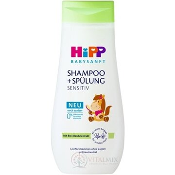 HiPP BABYSANFT Detský ŠAMPÓN s kondicionérom sensitiv, na vlasy (inov. 2022) 1x200 ml obrázok