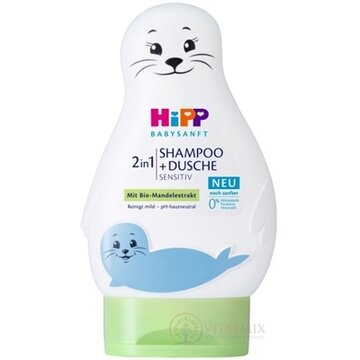 HiPP BABYSANFT Šampón na Telo a Vlasy 2v1 sensitiv, s výťažkom z Bio mandli (inov.2022) 1x200 ml obrázok
