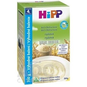 HiPP BIO Obilná KAŠA ryžová nemliečna, HA, (od ukonč. 4. mesiaca) Výhodné balenie 1x350 g obrázok
