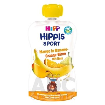 HiPP HIPPis SPORT Hruška Pomar. Mango Banán Ryža kapsička (od 1.roku) ovocný príkrm 1x120 ml obrázok