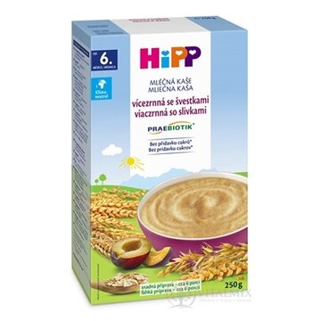 HiPP Mliečna KAŠA PRAEBIOTIK viaczrnná so slivkami (od 6. mesiaca) 1x250 g obrázok