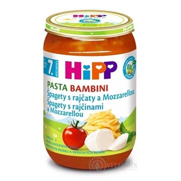 HiPP Príkrm Špagety s rajčinami a mozzarellou Junior menu (od ukonč. 7. mesiaca) 1x220 g obrázok
