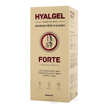 HYALGEL FORTE POMARANČ tekutý prípravok s Vitamínom C 1x500 ml obrázok