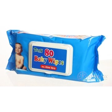 HYGIENICKÉ UTIERKY BABY WIPES S ALOE vlhčené obrúsky 1x80 ks obrázok