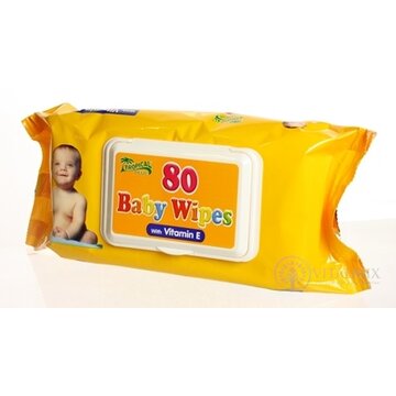 HYGIENICKÉ UTIERKY BABY WIPES S VITAMÍNOM E vlhčené obrúsky 1x80 ks obrázok