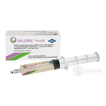 IALURIL Prefill sterilný roztok v naplnenej striekačke s Luer-Lock adaptérom a Ialuadaptérom, 1x50 ml obrázok
