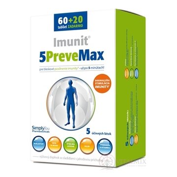 Imunit 5PreveMax tbl (s nukleotidami a betaglukanom) 60+20 zadarmo (80 ks) obrázok