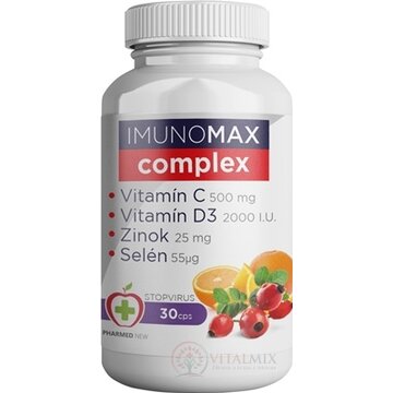 IMUNOMAX complex (C+D3+Zinok+Selén) - Pharmed New cps 1x30 ks obrázok