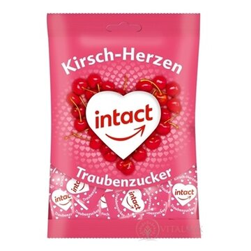 INTACT HROZNOVÝ CUKOR Čerešňové srdiečka pastilky (vrecko) 1x75 g obrázok