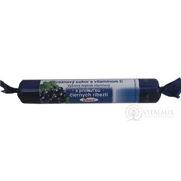 INTACT HROZNOVÝ CUKOR s vitamínom C s príchuťou čiernych ríbezlí (pastilky v rolke) 1x40g obrázok