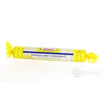 INTACT HROZNOVÝ CUKOR s vitamínom C s príchuťou citróna (pastilky v rolke) 1x40g obrázok