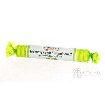 INTACT HROZNOVÝ CUKOR s vitamínom C s príchuťou jablka (pastilky v rolke) 1x40g obrázok