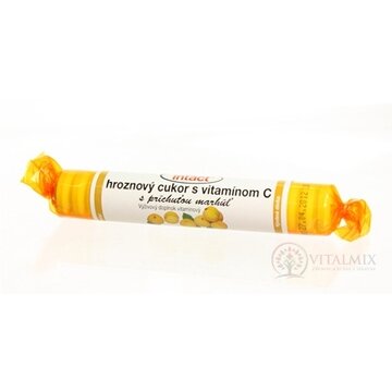 INTACT HROZNOVÝ CUKOR s vitamínom C s príchuťou marhúľ (pastilky v rolke) 1x40g obrázok