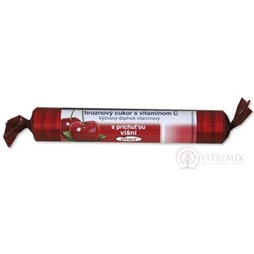 INTACT HROZNOVÝ CUKOR s vitamínom C s príchuťou višní (pastilky v rolke) 1x40g obrázok