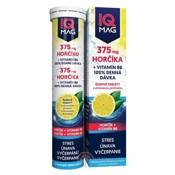 IQ MAG HORČÍK 375 mg + Vitamín B6 šumivé tablety s citrónovou príchuťou 1x20 ks obrázok