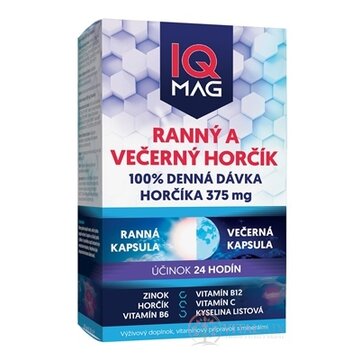 IQ MAG HORČÍK 375 mg ranné a večerné kapsuly 1x60 ks obrázok