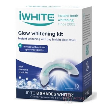 iWHITE GLOW Sada na bielenie zubov aplikátory s prírodnými prísadami a diamantovými časticami 1x10 ks obrázok