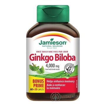 JAMIESON GINKGO BILOBA tbl 60+30 zadarmo (90 ks) obrázok