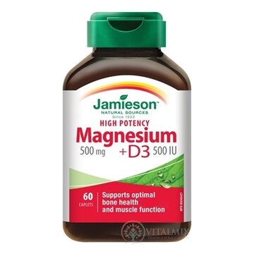 JAMIESON HORČÍK 500 mg S VITAMÍNOM D3 500 IU tbl 1x60 ks obrázok