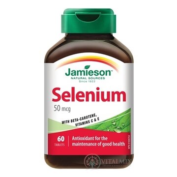 JAMIESON SELÉN 50 µg s BETAKAROTÉNOM a VIT. C a E tbl 1x60 ks obrázok