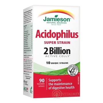 JAMIESON SUPER STRAIN ACIDOPHILUS cps komplex bakteriálnych kultúr - 10 kmeňov 1x90 ks obrázok