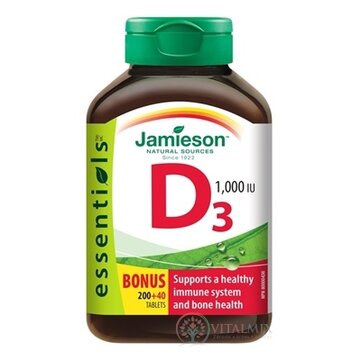 JAMIESON VITAMÍN D3 1000 IU tbl 200+40 zadarmo (240 ks) obrázok
