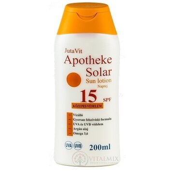 JutaVit Apotheke Solar Sun lotion 15 SPF opaľovacie mlieko 1x200 ml obrázok