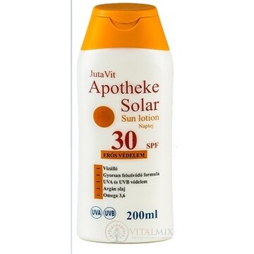 JutaVit Apotheke Solar Sun lotion 30 SPF opaľovacie mlieko 1x200 ml obrázok