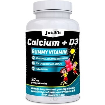 JutaVit Gumkáči Vápnik + vitamín D3 želatínové medvedíky 1x50 ks obrázok