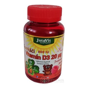 JutaVit Gumkáči Vitamín D3 20 µg Kids tbl (gumené medvedíky) 1x60 ks obrázok