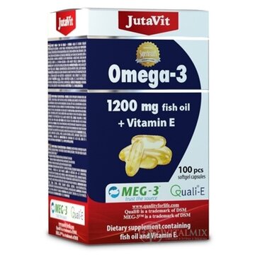 JutaVit Omega-3 1200 rybí olej + vitamín E cps (inov.2021) 1x100 ks obrázok