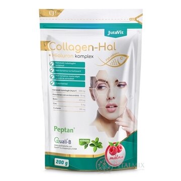 JutaVit Rybí Kolagén + Hyaluron komplex prášok, malinová príchuť 1x200 g obrázok