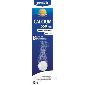 JutaVit Vápnik 550 mg šumivé tablety s citrónovou príchuťou 1x16 ks obrázok