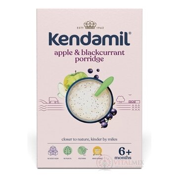 KENDAMIL Mliečna kaša s jablkom a čiernymi ríbezľami (od ukonč. 6. mesiaca) 1x150 g obrázok
