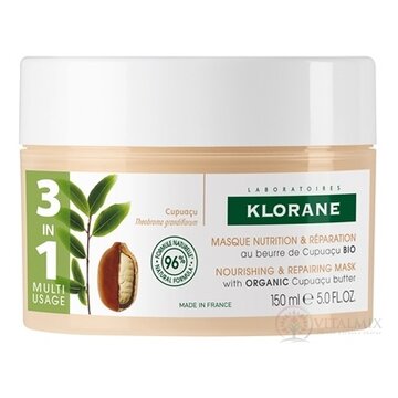 KLORANE MASQUE AU BEURRE DE CUPUACU BIO maska pre suché a poškodené vlasy 1x150 ml obrázok