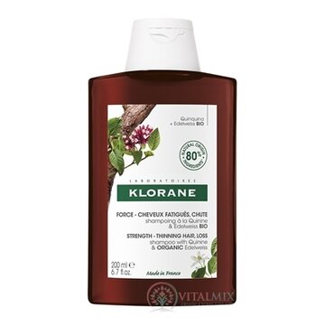 KLORANE SHAMPOOING À LA QUININE & EDELWEISS BIO šampón s chinínom a bio plesnivcom alpským 1x200ml obrázok