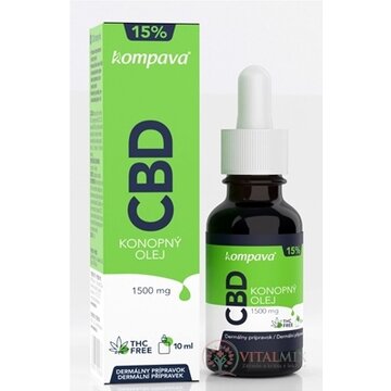 kompava CBD Konopný olej 15% dermálny prípravok 1x10 ml obrázok