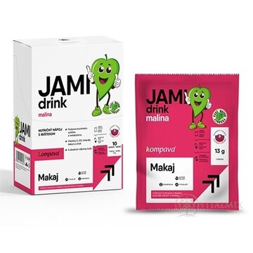 kompava JAMI drink Malina nutričný nápoj v prášku, vrecká 1x10 ks obrázok