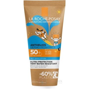 LA ROCHE-POSAY ANTHELIOS DP WET SKIN LOTION SPF50+ mlieko pre deti na vlhkú pokožku, s ochranným faktorom, v ekologickom balení 1x200 ml obrázok